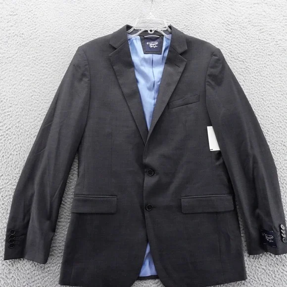 Original Penguin Mens Dark Gray Wool Blend Suit Jacket Blazer 40L NEW